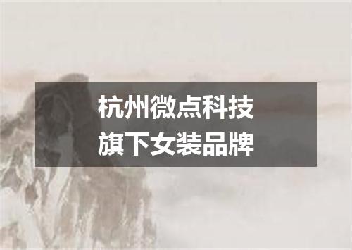 杭州微点科技旗下女装品牌