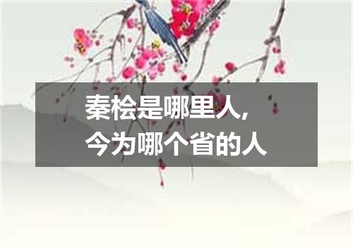 秦桧是哪里人,今为哪个省的人