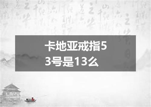 卡地亚戒指53号是13么