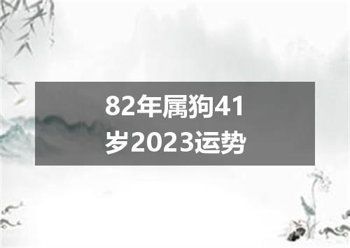 82年属狗41岁2023运势