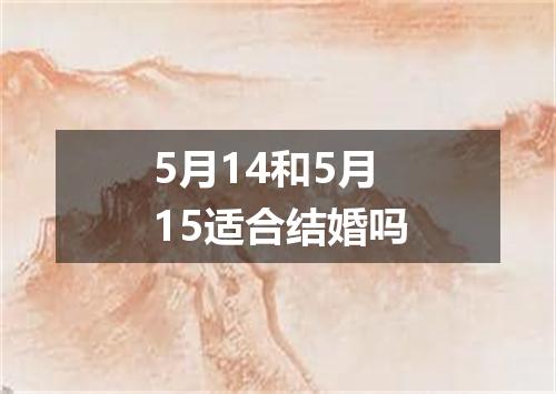 5月14和5月15适合结婚吗