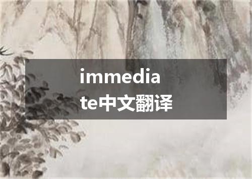 immediate中文翻译