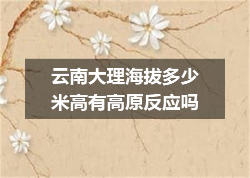 云南大理海拔多少米高有高原反应吗