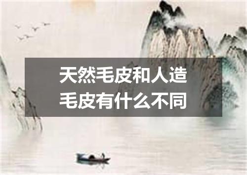 天然毛皮和人造毛皮有什么不同