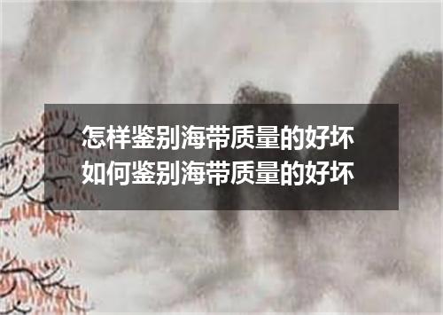 怎样鉴别海带质量的好坏 如何鉴别海带质量的好坏