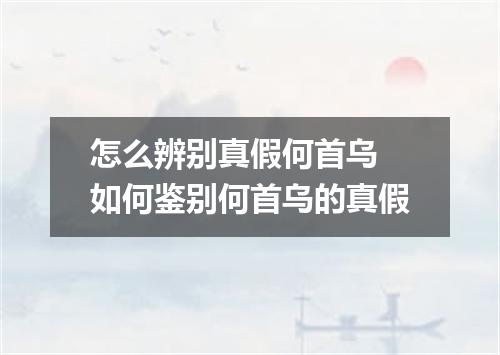 怎么辨别真假何首乌 如何鉴别何首乌的真假