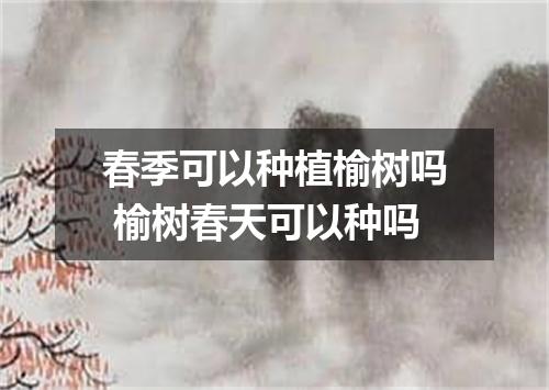 春季可以种植榆树吗 榆树春天可以种吗