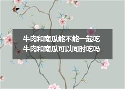 牛肉和南瓜能不能一起吃 牛肉和南瓜可以同时吃吗