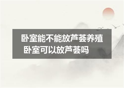 卧室能不能放芦荟养殖 卧室可以放芦荟吗