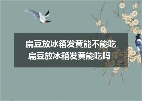 扁豆放冰箱发黄能不能吃 扁豆放冰箱发黄能吃吗