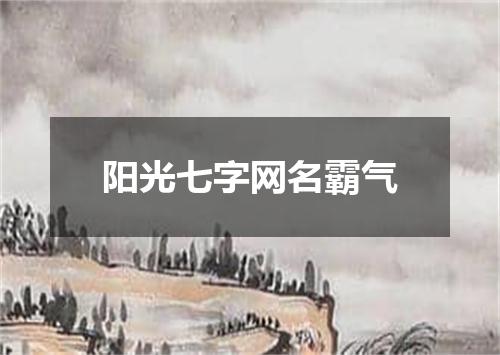 阳光七字网名霸气