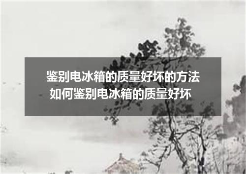 鉴别电冰箱的质量好坏的方法 如何鉴别电冰箱的质量好坏