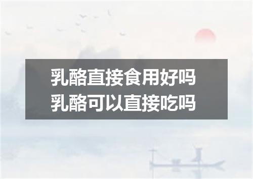 乳酪直接食用好吗 乳酪可以直接吃吗