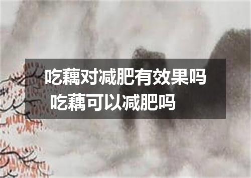 吃藕对减肥有效果吗 吃藕可以减肥吗