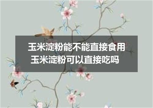 玉米淀粉能不能直接食用 玉米淀粉可以直接吃吗