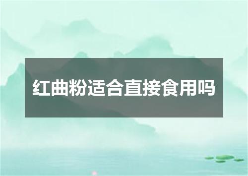 红曲粉适合直接食用吗