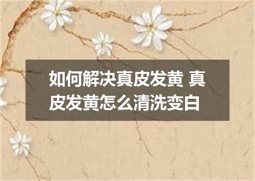 如何解决真皮发黄 真皮发黄怎么清洗变白