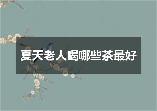 夏天老人喝哪些茶最好