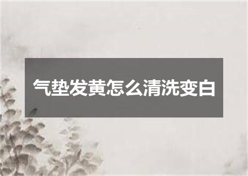 气垫发黄怎么清洗变白