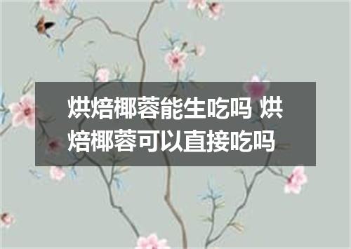 烘焙椰蓉能生吃吗 烘焙椰蓉可以直接吃吗