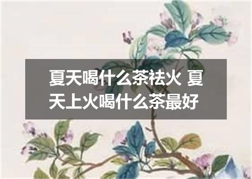 夏天喝什么茶祛火 夏天上火喝什么茶最好