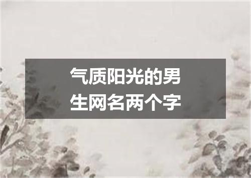 气质阳光的男生网名两个字