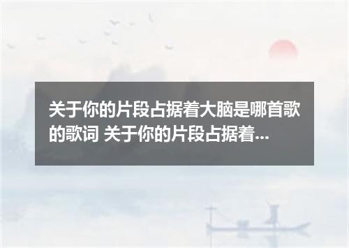 关于你的片段占据着大脑是哪首歌的歌词 关于你的片段占据着大脑是什么歌