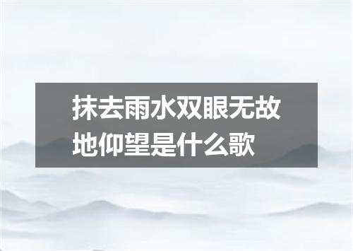 抹去雨水双眼无故地仰望是什么歌