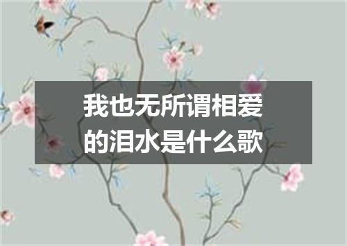 我也无所谓相爱的泪水是什么歌