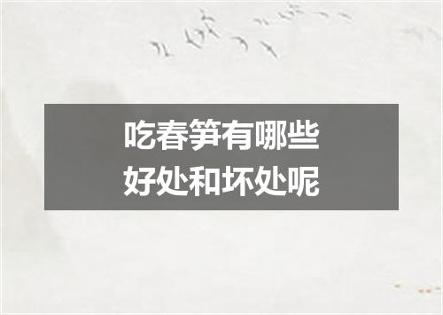 吃春笋有哪些好处和坏处呢