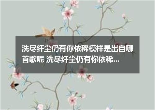 洗尽纤尘仍有你依稀模样是出自哪首歌呢 洗尽纤尘仍有你依稀模样是什么歌