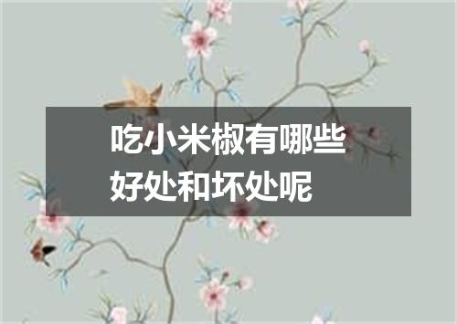 吃小米椒有哪些好处和坏处呢