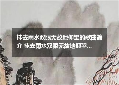 抹去雨水双眼无故地仰望的歌曲简介 抹去雨水双眼无故地仰望是什么歌