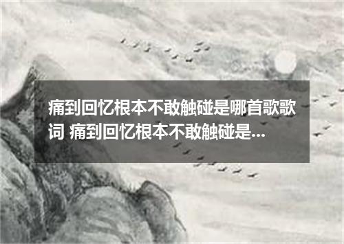 痛到回忆根本不敢触碰是哪首歌歌词 痛到回忆根本不敢触碰是什么歌