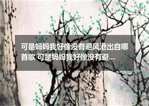 可是妈妈我好像没有避风港出自哪首歌 可是妈妈我好像没有避风港是什么歌