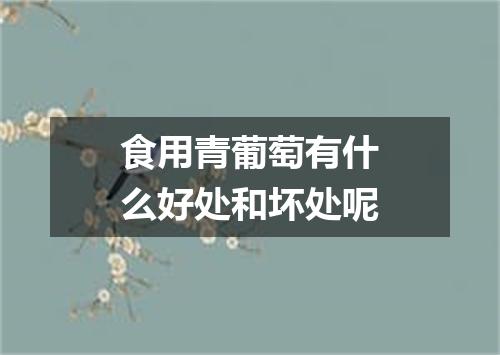 食用青葡萄有什么好处和坏处呢