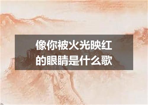 像你被火光映红的眼睛是什么歌