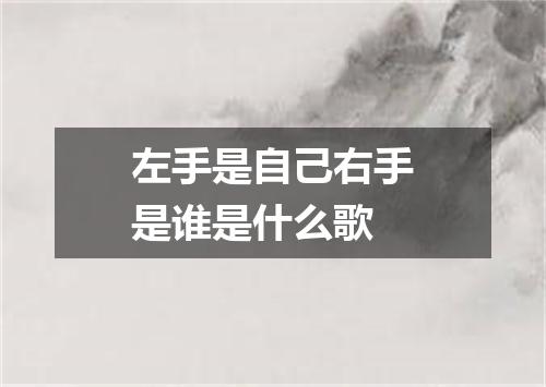 左手是自己右手是谁是什么歌