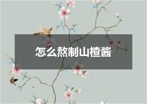 怎么熬制山楂酱