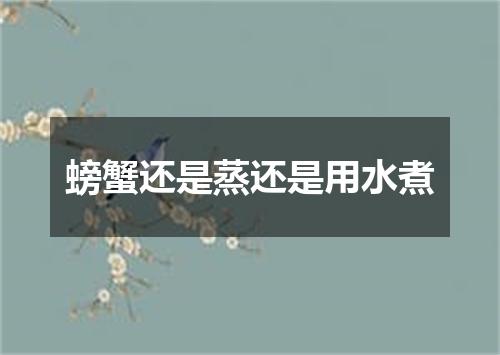 螃蟹还是蒸还是用水煮