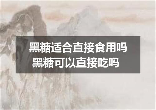 黑糖适合直接食用吗 黑糖可以直接吃吗