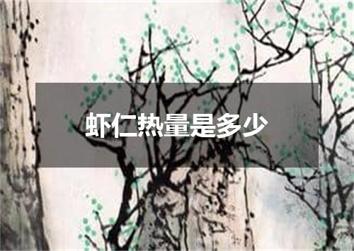 虾仁热量是多少