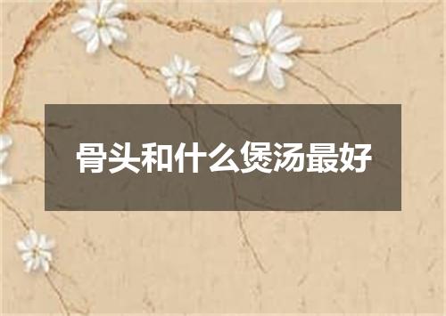 骨头和什么煲汤最好