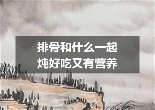 排骨和什么一起炖好吃又有营养