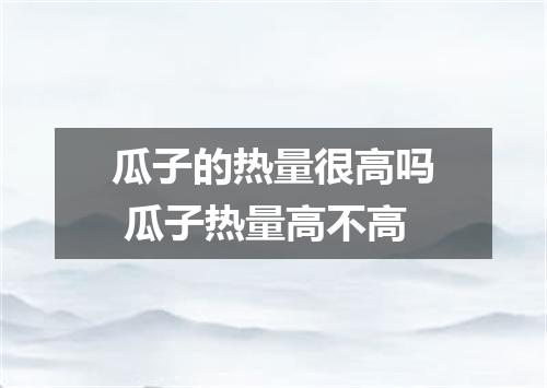 瓜子的热量很高吗 瓜子热量高不高