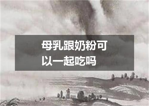 母乳跟奶粉可以一起吃吗