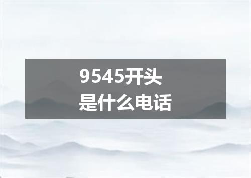 9545开头是什么电话