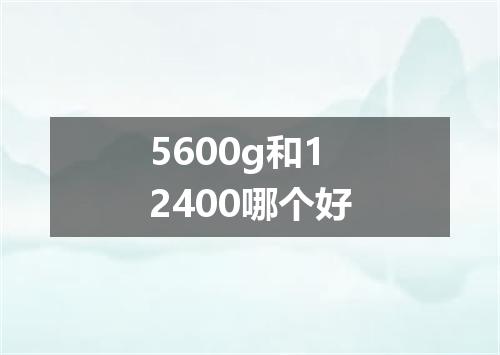 5600g和12400哪个好