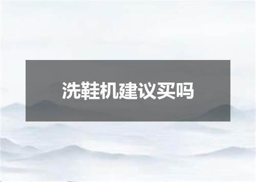 洗鞋机建议买吗