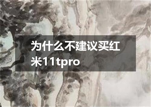 为什么不建议买红米11tpro